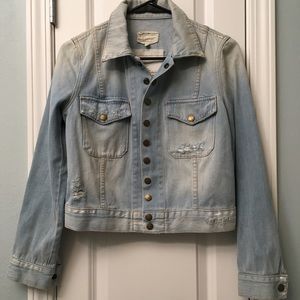 Current/Elliott Distressed Denim Jacket, Size 1